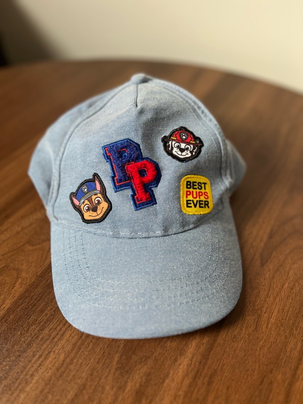 Paw Patrol Light Blue Kids Hat with Character Patches